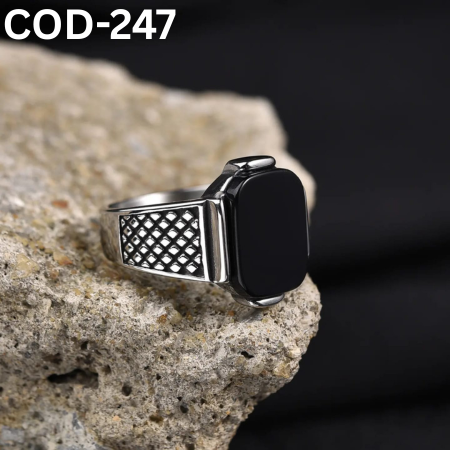 JP Italian Bio Black Stone Rings-247